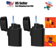 Mini Torch Lighter Windproof Jet Flame Butane Refillable Pocket Lighter for C...
