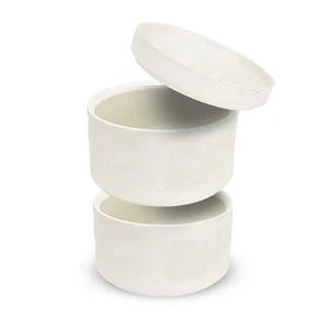 Hasami Ware Jubako 2 Tier Bento Box White Microwave Safe 280cc x 2 Japan