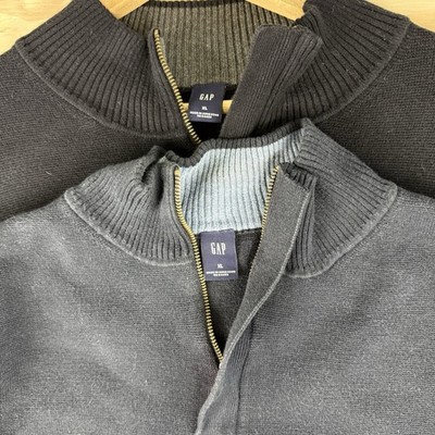 Vintage GAP Quarter Sweater Mens XL Stripe Cotton Pullover 90s