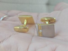 Cuff Links Men Dress Shirt Cuff Stud Gold/Gunmetal Tone Fashion Jewelry Cufflink