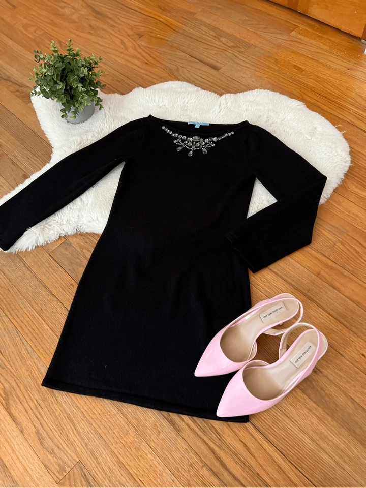 Vestido Suéter Antonio Melani Lana Merino Joya Negro Talla M Foto 4 de 4