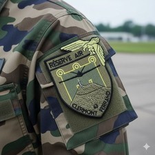 Patch militaire Réserve Air Clermont-Ferrand armée française brodé 10cm Scratch