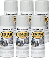 Rust-Oleum 280138-6PK Farm & Implement Spray 12 Ounce (Pack of 6), Ford Gray 