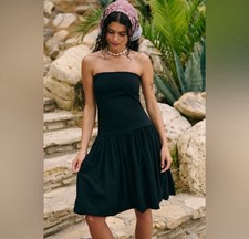 NWT FREE PEOPLE Asia Convertible Mini DRESS SMALL BLACK