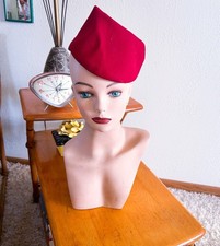 Vintage 1940s Hat | Dark Red | Wool | Everyday | Costume | 40s