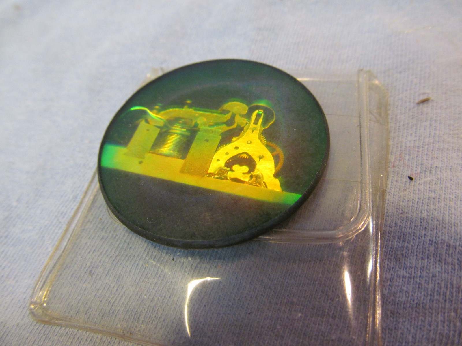 1 1/2" SAMUEL F B MORSE TELEGRAPH RECEIVER LASER-GENERATED HOLOGRAM CORNELL UNIV