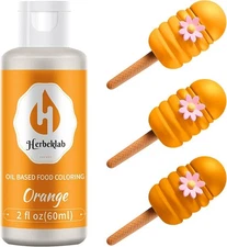 (Free Duty Tax) Orange Oil Based Food Coloring – 2 fl oz Professional Grade