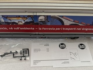 LGB Train 47572 Haiqq tvz 5172 Sling Wall Boxcar RhB G Scale