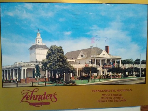 VINTAGE POST CARD ZEHNDERS FAMOUS CHICKEN DINNERS FRANKENMUTH MICHIGAN - Picture 2 of 12