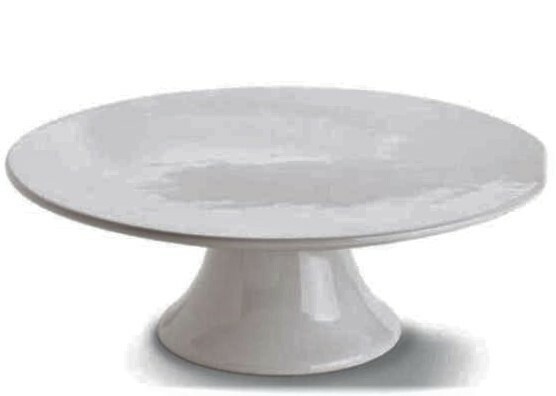 Pampered Chef #1957 White Ceramic Cake Stand Pedestal NIB 13