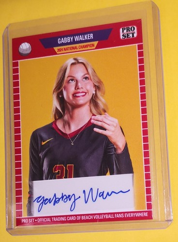 GABBY WALKER 2024 LEAF PRO SET SOUTHERN CALIFORNIA BEACH VOLLEYBALL AUTO
