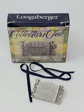 Longaberger Collectors Club Pewter Cottage Garden Gate Lapel Pin Basket Tie-On
