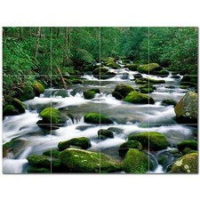 Top 10 Waterfalls Ceramic Tile Mural Photos Backsplash Shower V5