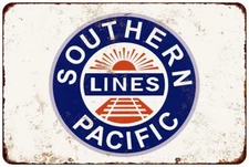 Metal Sign Southern Pacific Railroad Vintage Look Reproduction 8 x 12