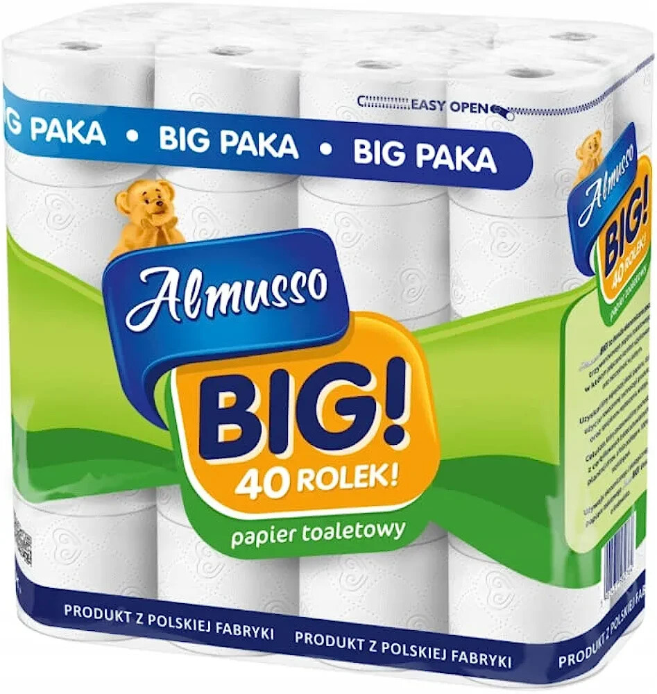 40 ROLLEN, 3-lagiges,Schixhten Toilettenpapier, Großes Sparpacket, WC-papier,