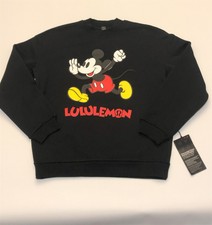 NWT Lululemon x Disney Mickey Fleece Oversized Pullover Sweatshirt XL Black