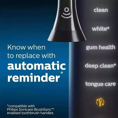 Philips Sonicare C3 Optimal Premium Plaque Bürstenköpfe HX9044 4/8x Schwarz Weiß - Foto 34 di 37