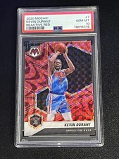 2020-21 Panini Mosaic Kevin Durant Reactive Red PSA 10 Gem MT Mint
