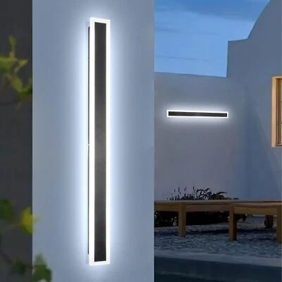 LED Wall Light Sconce Waterproof Outdoor Modern Lamp Exterior Lights Long Strip - Image 1 of 4