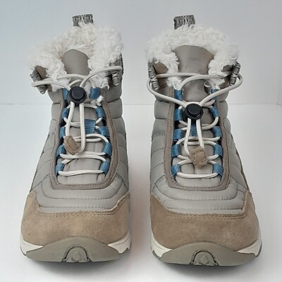 Merrell Approach Sport Mid Polar Boots Women's 7.5 Taupe/Blue J003726 Waterproof