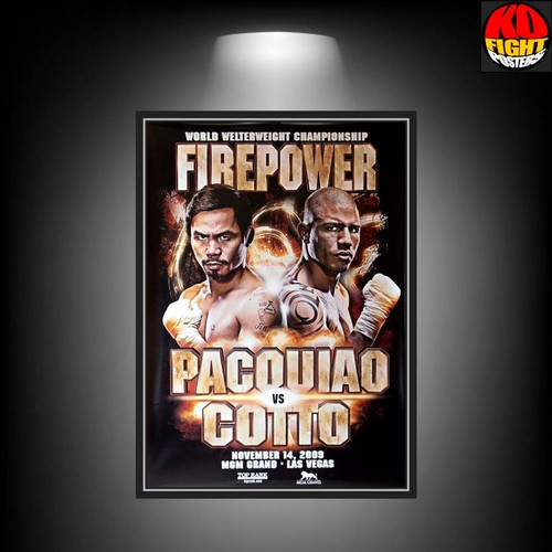 MANNY PACQUIAO vs. MIGUEL COTTO : Original MGM Onsite Boxing Fight Poster 30D - Picture 16 of 17