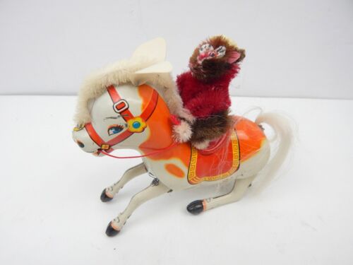 Monkey Riding Horse Tin Litho Windup Toy Figure w/ Box - Picture 2 of 5