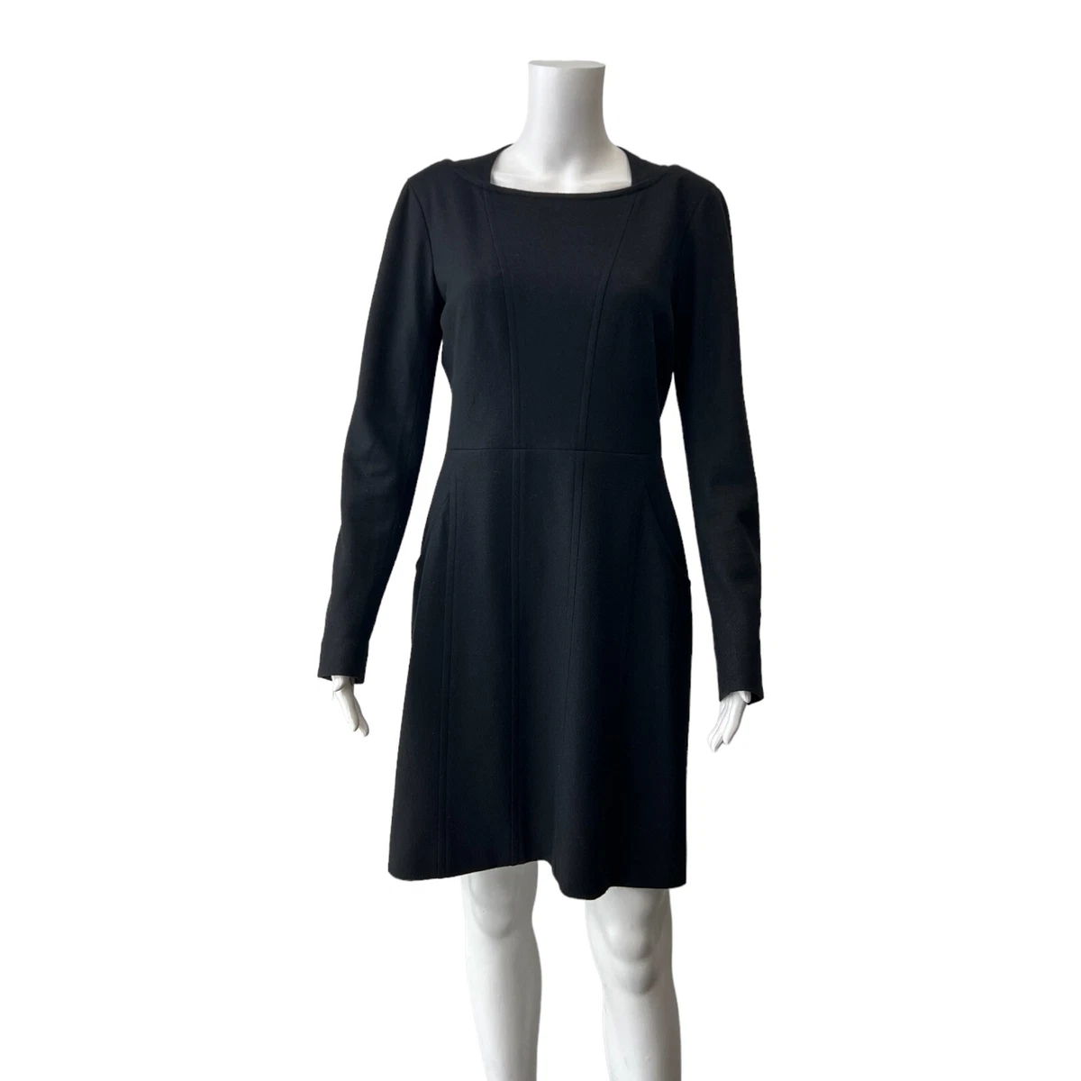 Chanel Black Wool Shift Dress size 8-10US/40FR