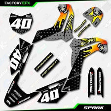 Gray Spark Graphics Kit fits 19-24 Kawasaki KLX140 KLX 140 Decals Sticker kit