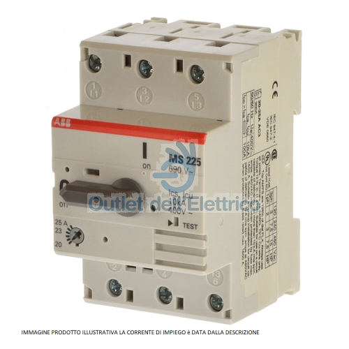 ABB MS225 1,00A INTERRUTTORE SALVAMOTORE EP 684 3