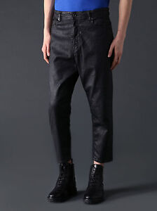 mens black cropped jeans