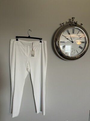 Straight Fit Ivory Pants NWT  Size 18  -  Alex Marie