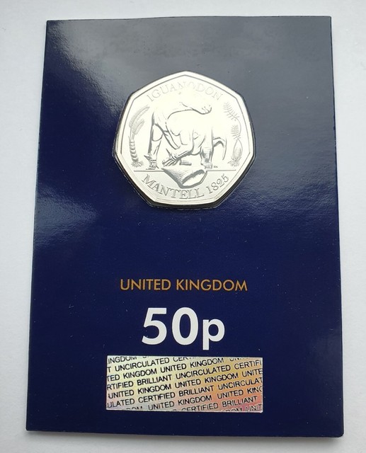 2020 Royal Mint Iguanodon Dinosaur 50p Fifty Pence Coin BU Change Checker Card 2020 Royal Mint Iguanodon Dinosaur 50p Fifty Pence Coin BU Change Checker Card