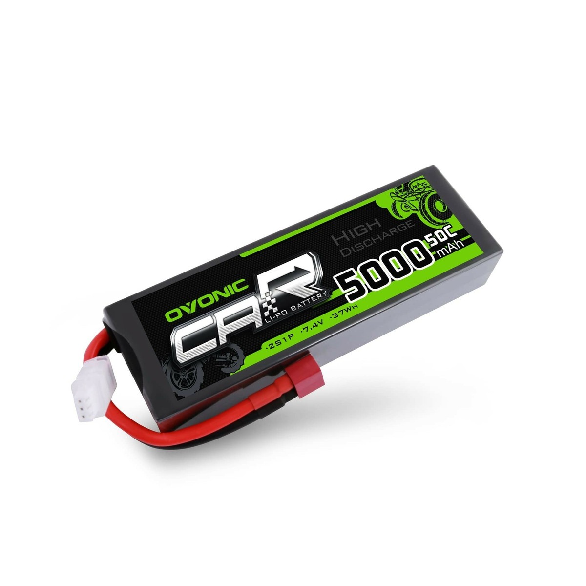 Ovonic 2S Lipo Battery 50C 5000mAh 7.4V Lipo Battery with Dean