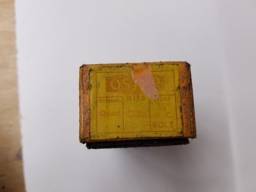 Teledyne Landis Oster Dies size 1/4" symbol Quad part #11200 high speed - Picture 2 of 2