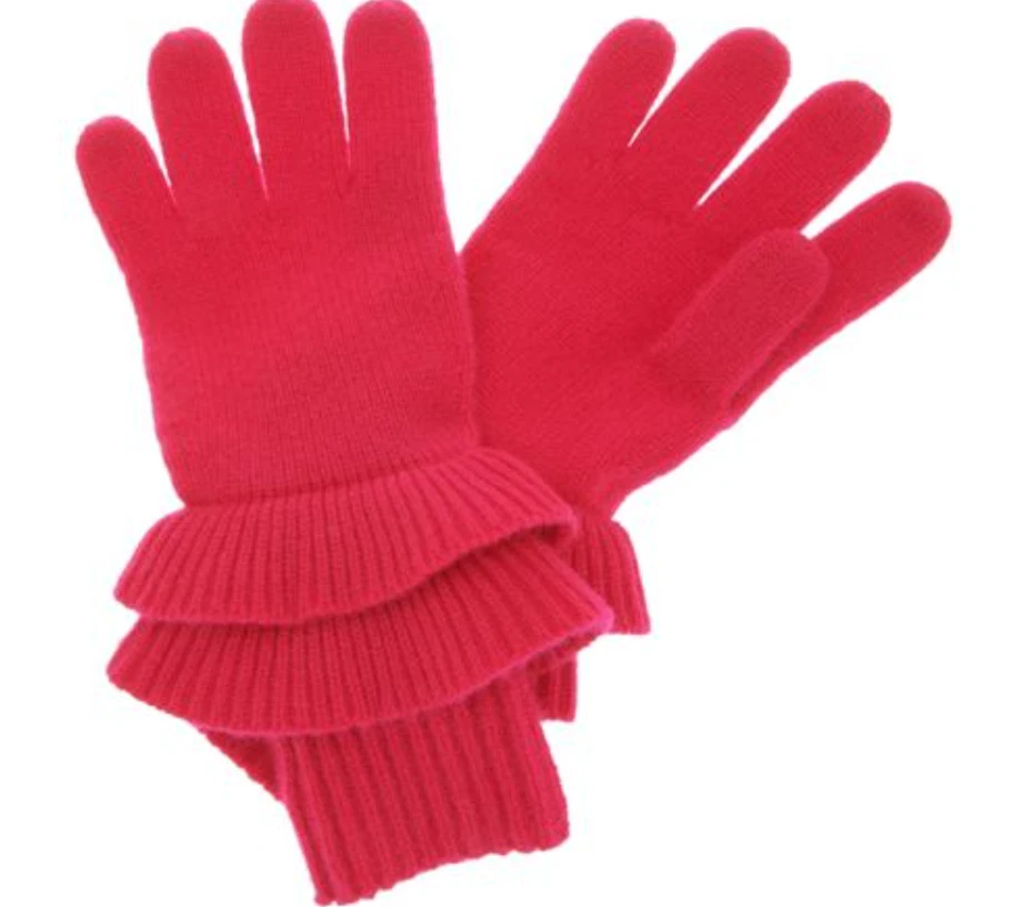 Isaac Mizrahi Live! - 2-Ply Cashmere Ruffle Gloves - Hot Pink
