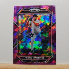 2023 Panini Prizm Baseball Pedro Martinez base PURPLE CRACKED ICE Prizm SP # 202