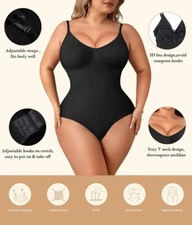 Black Slimming Bodysuit Shapewear Top XL - XXL Spaghetti Strap Irisnaya New