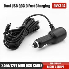 5V 3A Car Charger Power Cord for Garmin Nuvi 2495lmt 2597lmt 2689lmt 2789lmt GPS