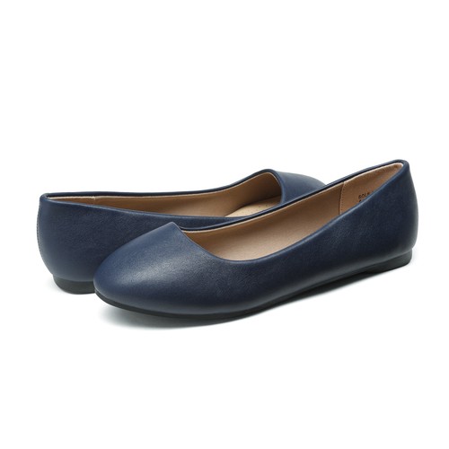 Women Ballerina Ballet Flats Round Toe Comfortable Slip On Work Office Flats - Picture 24 of 56