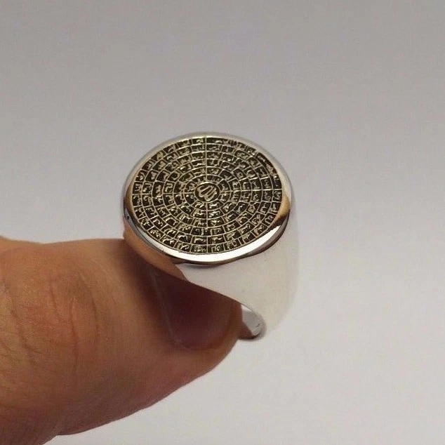 Islamic Jewelry 99 Names of Allah C.C Plain 925K Sterling Silver Men s Ring