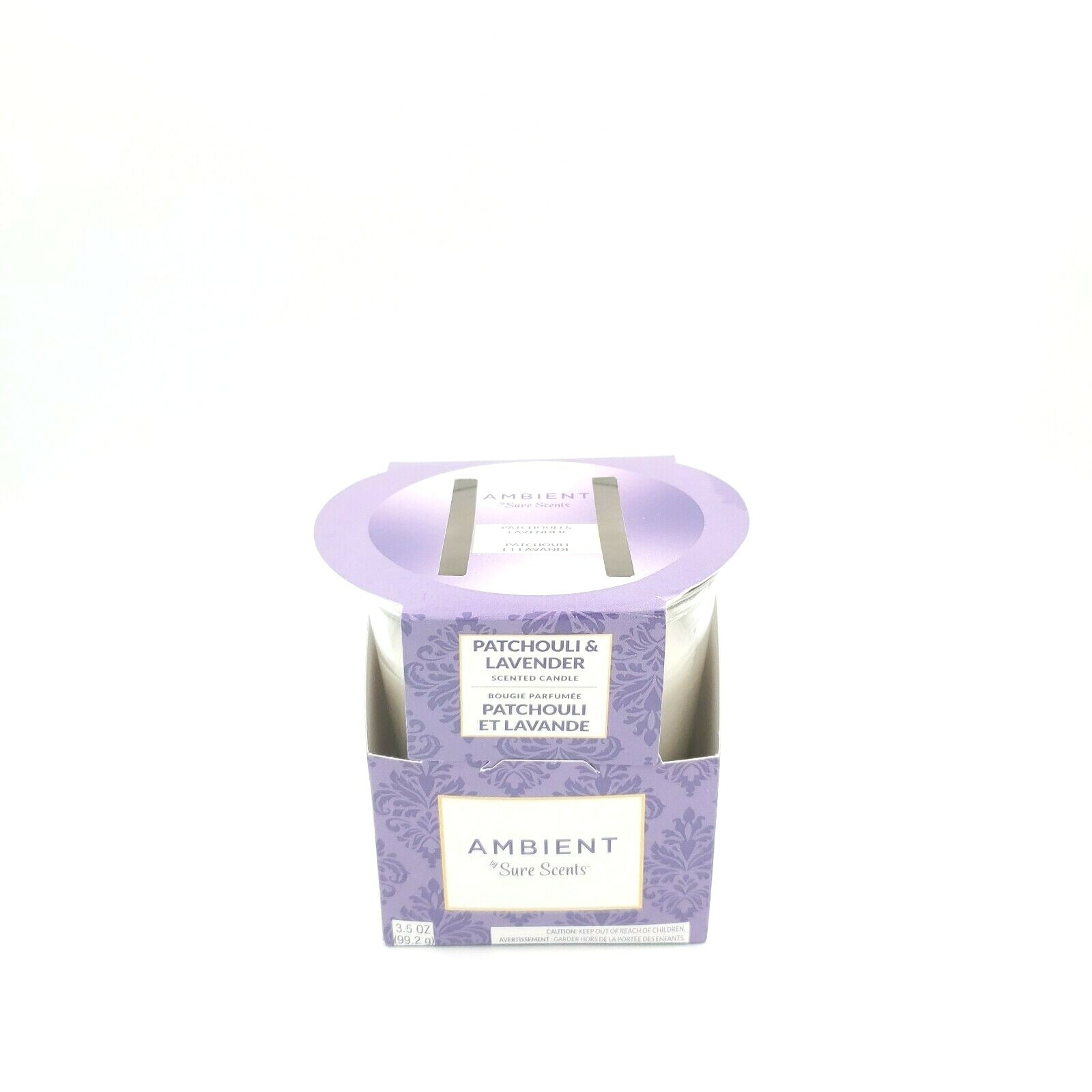 Ambient Sure Scents Lavender Scented Candle 3.5 OZ Round Glass Candle