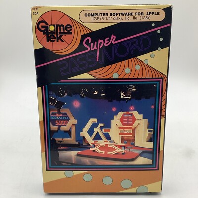 Super Password IBM PC, XT, AT GameTek Computer Software for Apple IIGS 5-1/4 
