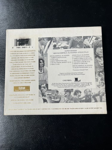 Master Sound "Super Session" Bloomfield, Kooper, Stills, Gold CD Collector's Ed - Foto 2 di 2