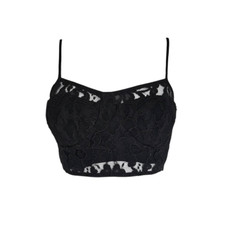 goth bustier lace crop top