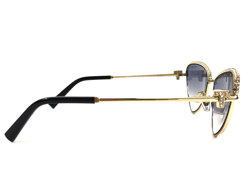 Tiffany & Co. Gafas de sol TF3107-K-B 6221/16 enchapado en oro pálido monturas de gemas de cristal Foto 4 de 4