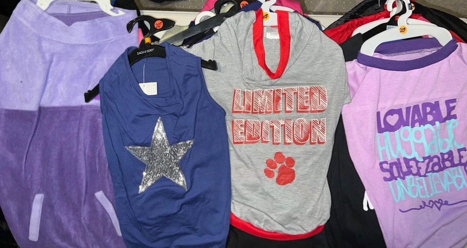 Massive DOG Clothes/Sweaters/Jackets/Shirts/Hoodie LARGE Lot! 60 Pieces NEW L21S - Image 2 of 4