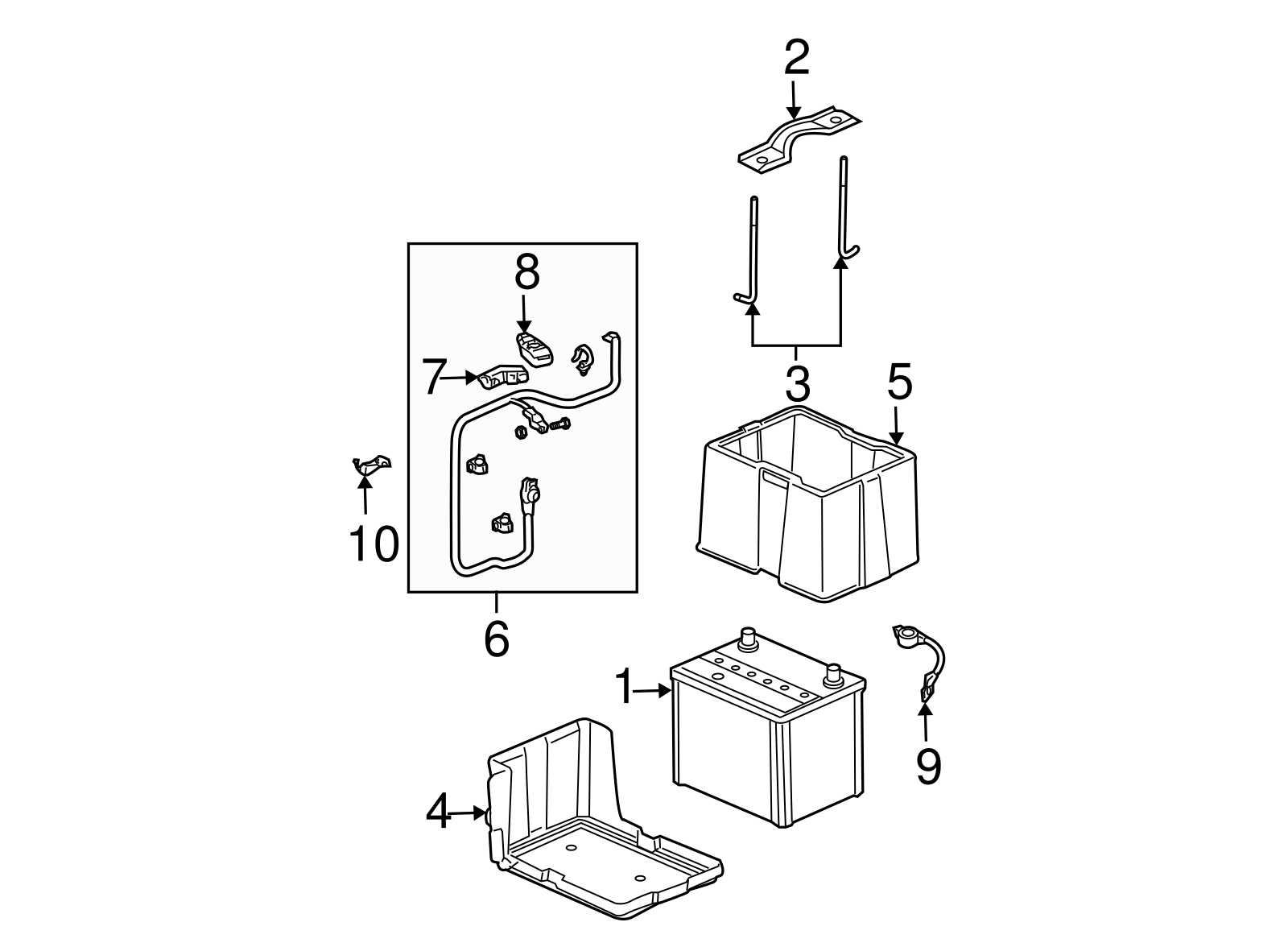 Genuine Honda Negative Battery Ground Cable 32600SDBA00 eBay