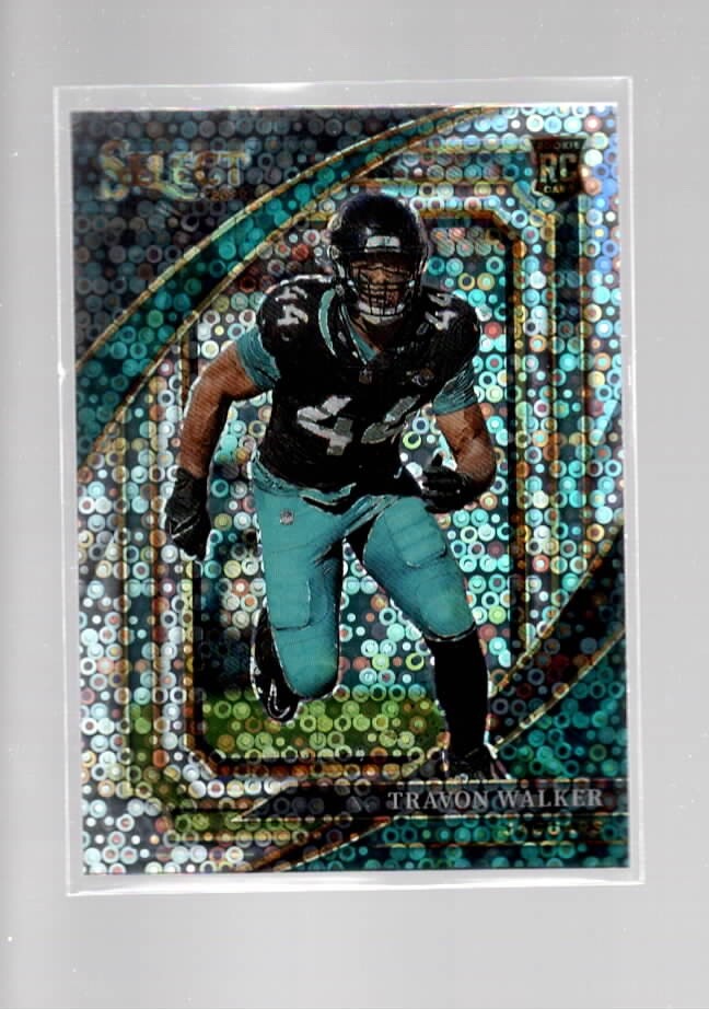 TRAVON WALKER 2022 PANINI SELECT SILVER DISCO PRIZM ROOKIE CARD #350
