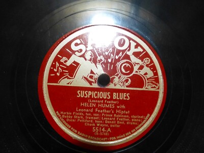 78  SAVOY HELEN HUMES SUSPICIOUS BLUES & KEEP YOUR MIND ONE ME   VG+