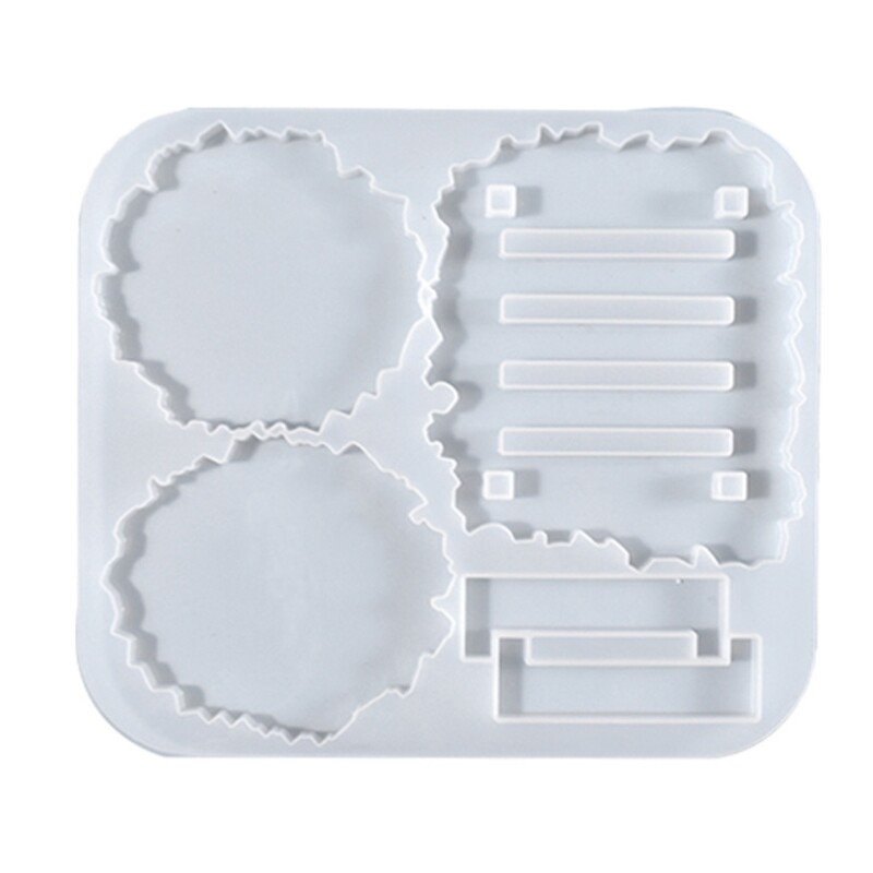 Resin Flower Tea Tray Coaster Mold for DIY Cup Mats  